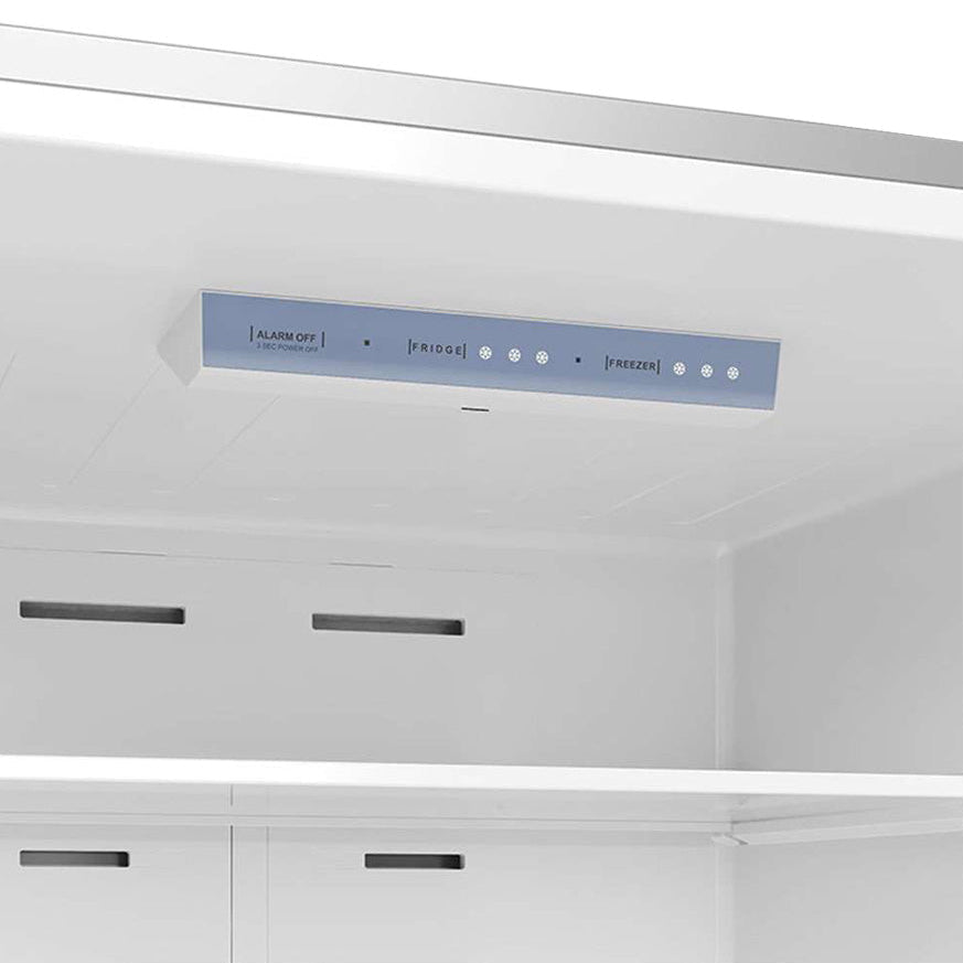 Réfrigérateur à congélateur inférieur 30 po, 18,7 pi³ Inox avec Dégrivrage automatique