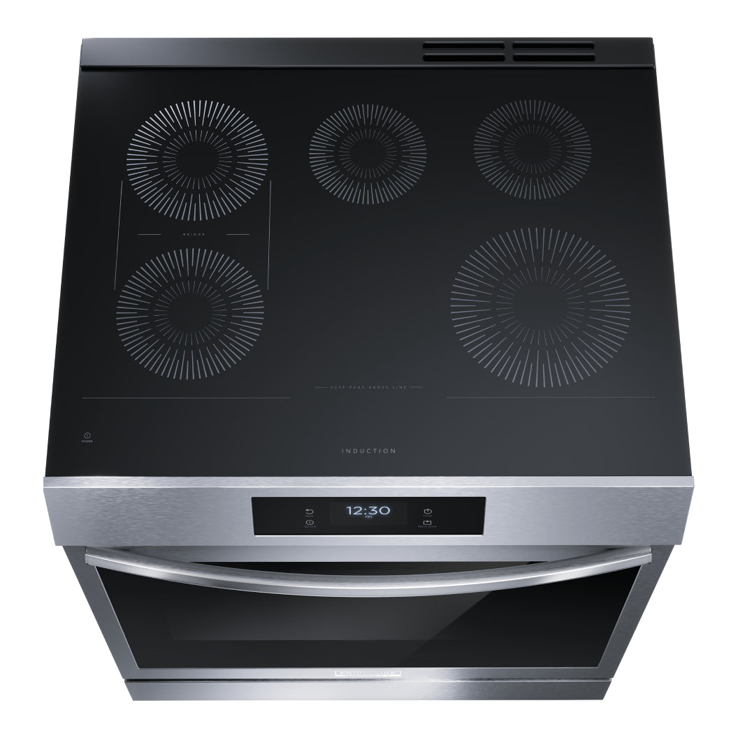 Cuisinière à induction encastrable 30 po, 6,2 pi³ Inox avec Convection Totale et TempLock™