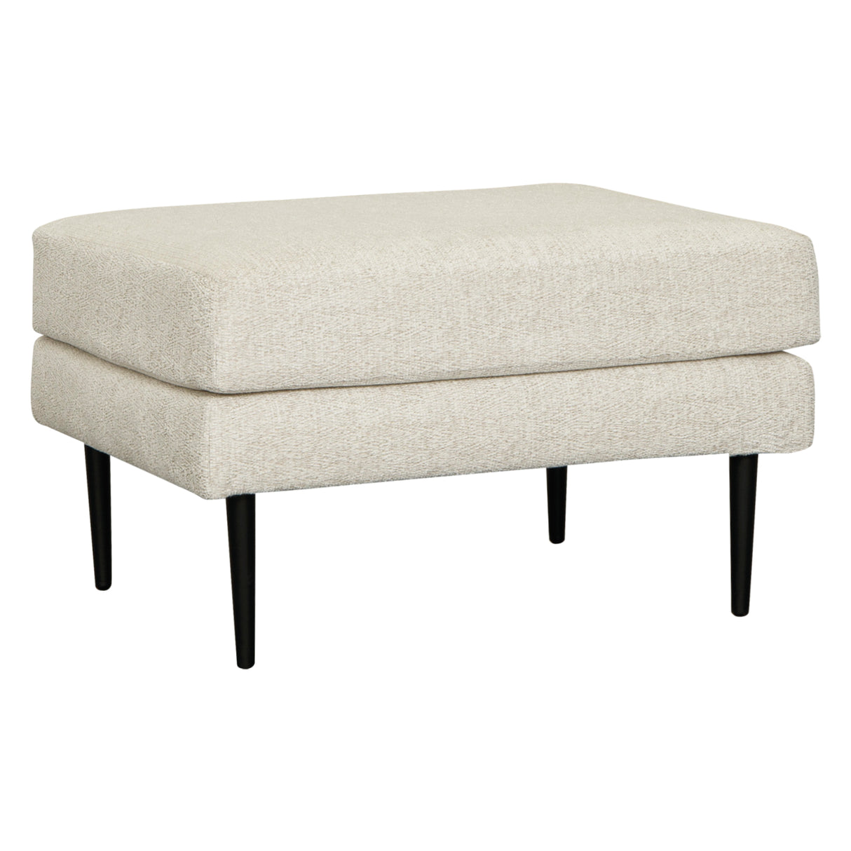 Ottoman en tissu crème - Hazela