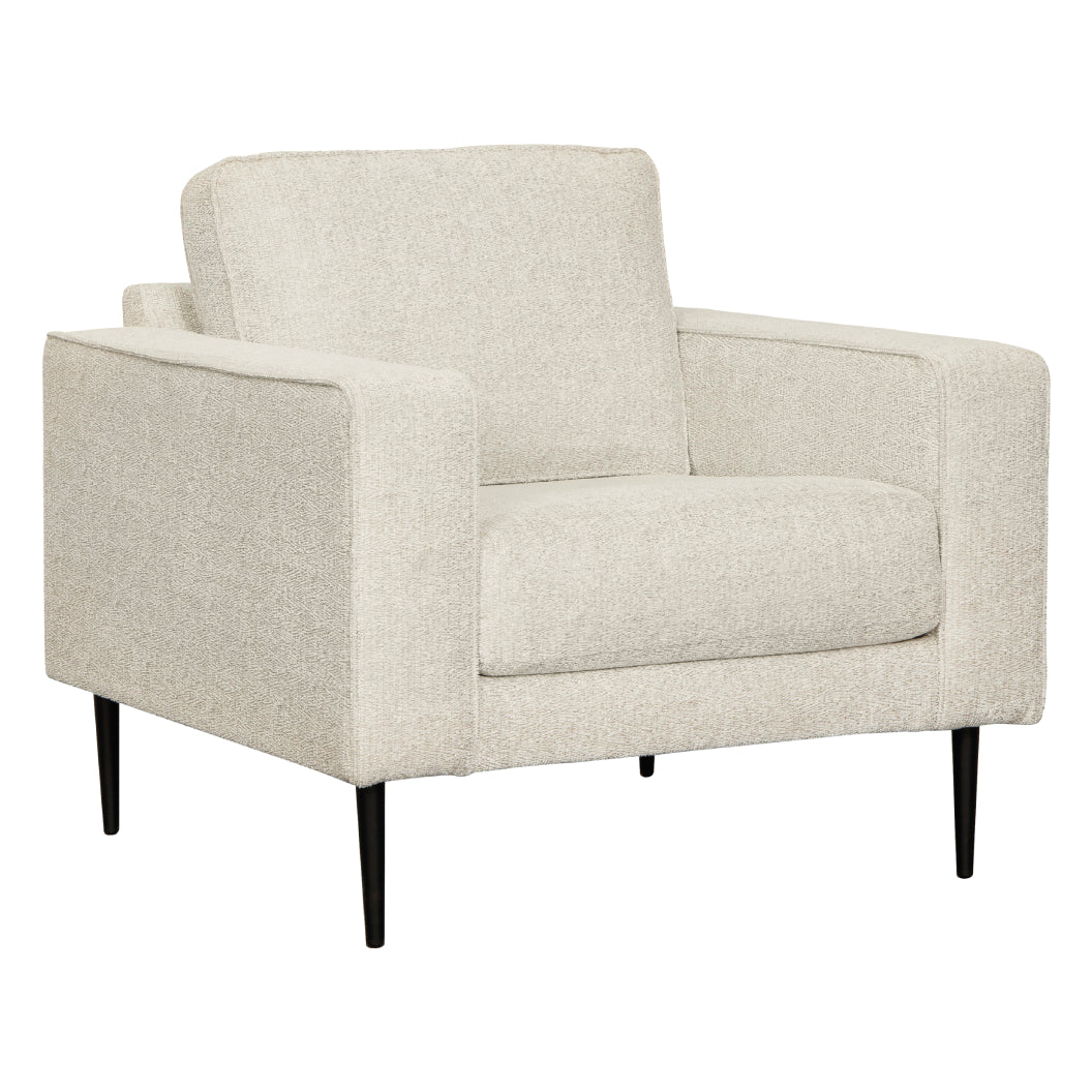 Fauteuil en tissu crème - Hazela