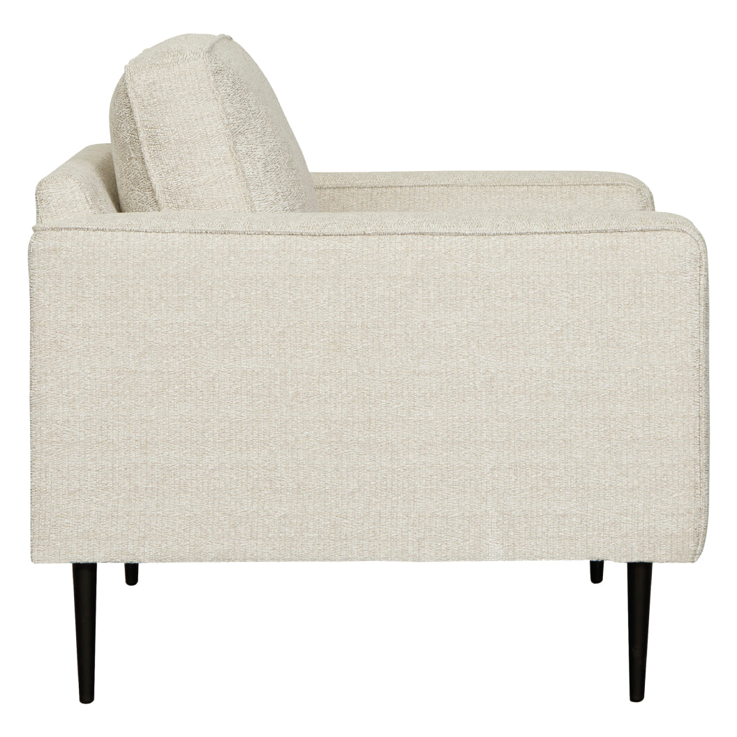 Fauteuil en tissu crème - Hazela
