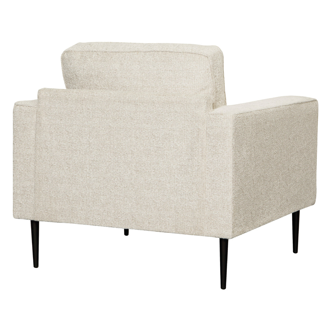 Fauteuil en tissu crème - Hazela