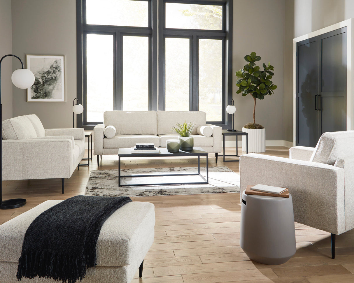 Fauteuil en tissu crème - Hazela