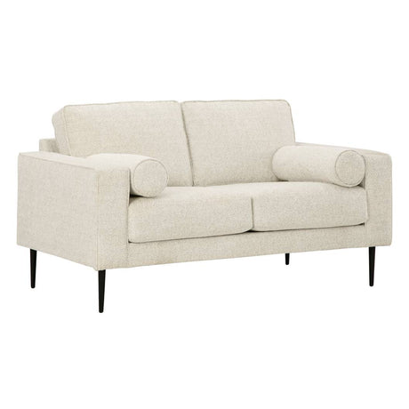 Causeuse en tissu crème avec coussins - Hazela