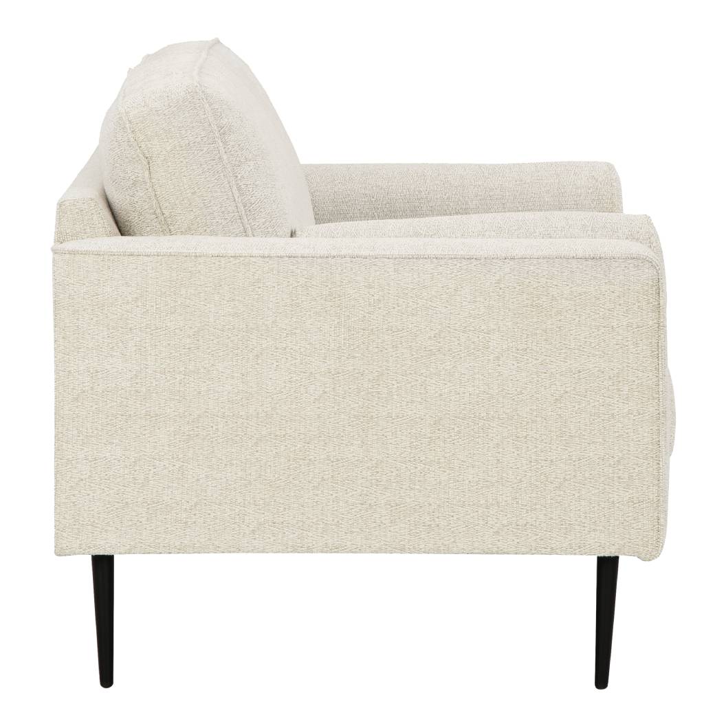 Causeuse en tissu crème avec coussins - Hazela