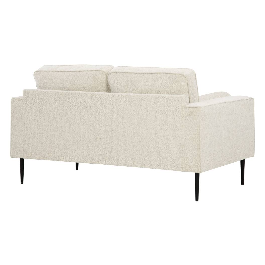 Causeuse en tissu crème avec coussins - Hazela