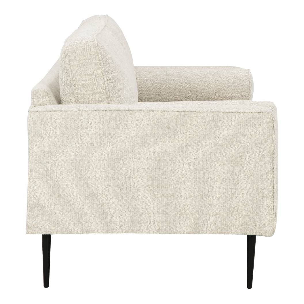 Sofa condo en tissu crème avec coussins - Hazela