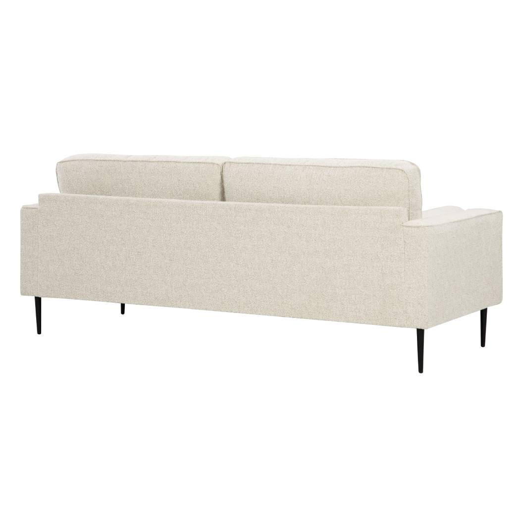 Sofa condo en tissu crème avec coussins - Hazela