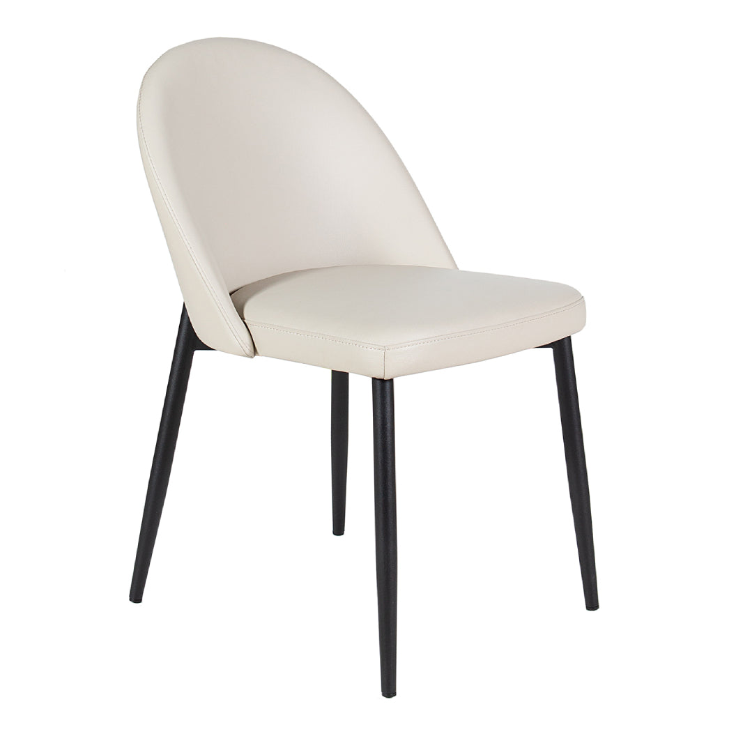 Chaise de salle à manger rembourrée en cuir - Emma