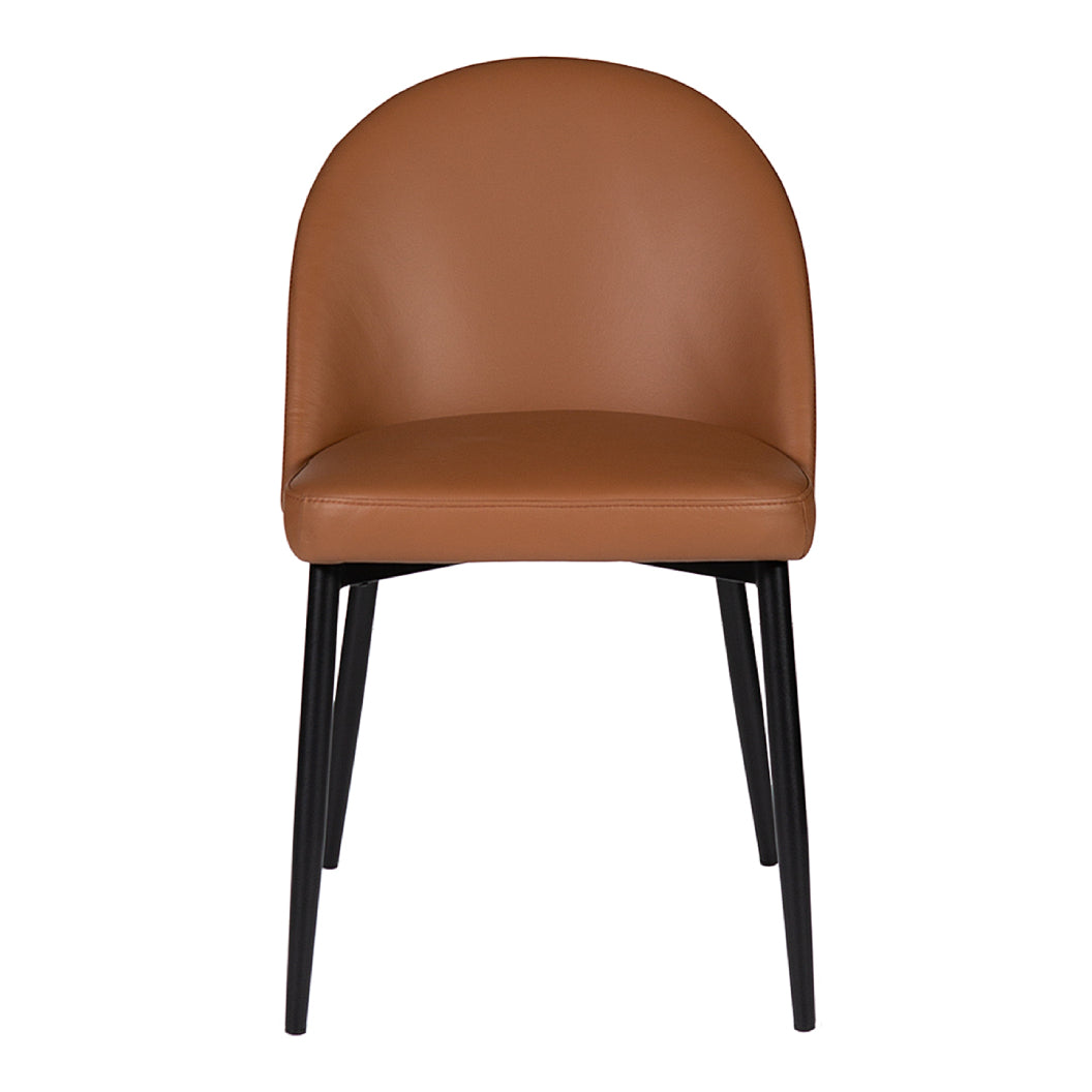 Chaise de salle à manger rembourrée en cuir - Emma