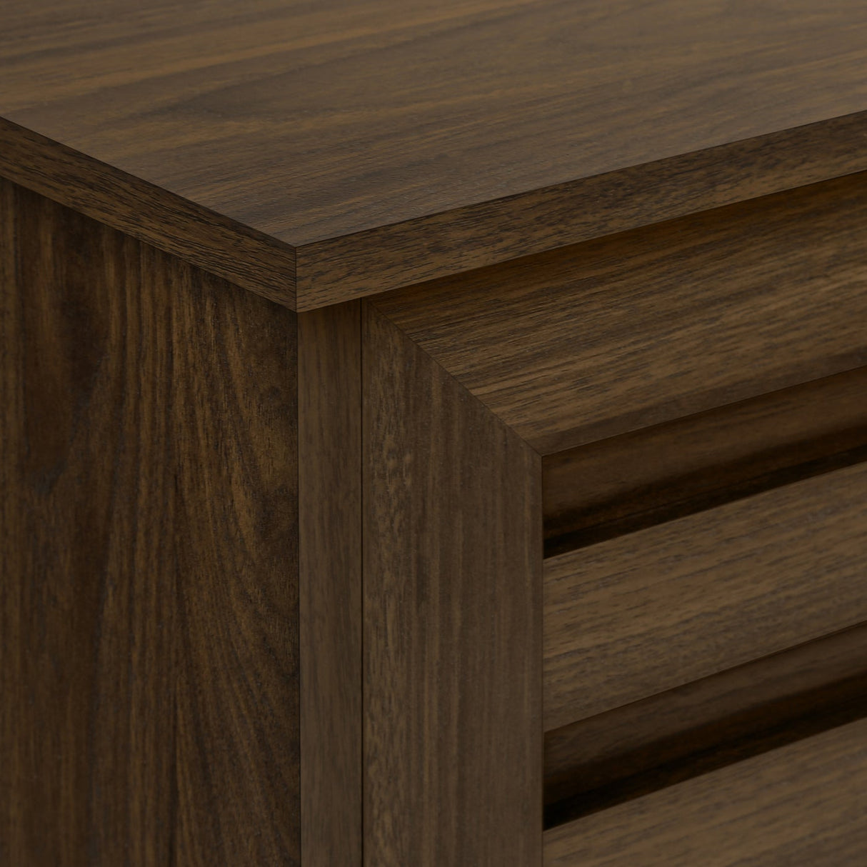 Meuble de télévision en stratifié effet bois brun à 2 portes - I 2717