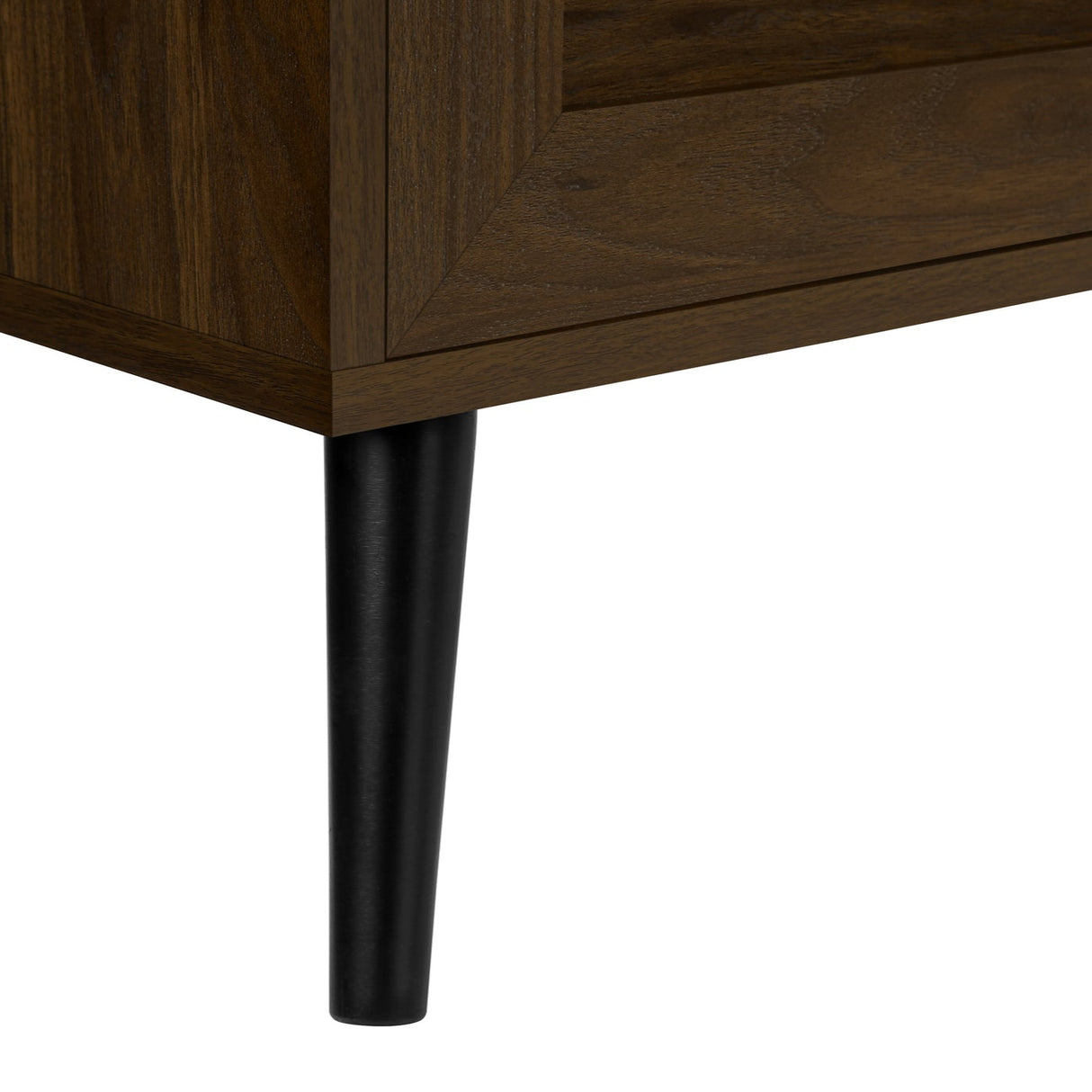 Meuble de télévision en stratifié effet bois brun à 2 portes - I 2717