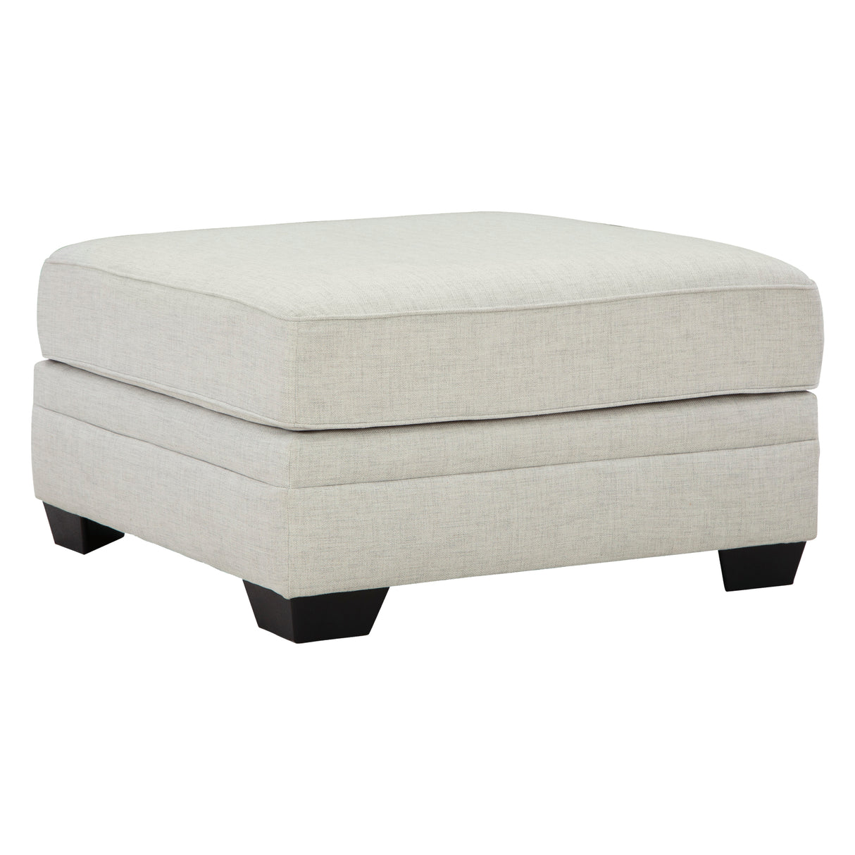 Ottoman surdimensionné en tissu gris pâle - Huntsworth