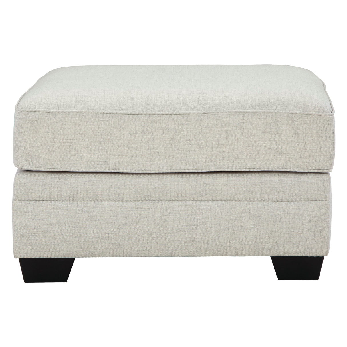 Ottoman surdimensionné en tissu gris pâle - Huntsworth