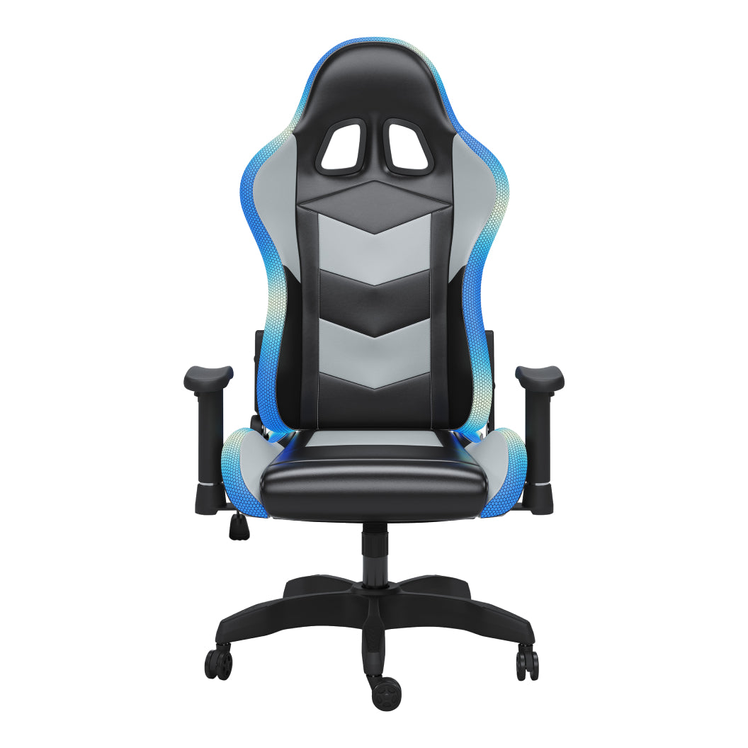 Chaise de bureau pivotante aspect cuir bicolore - Lynxtyn