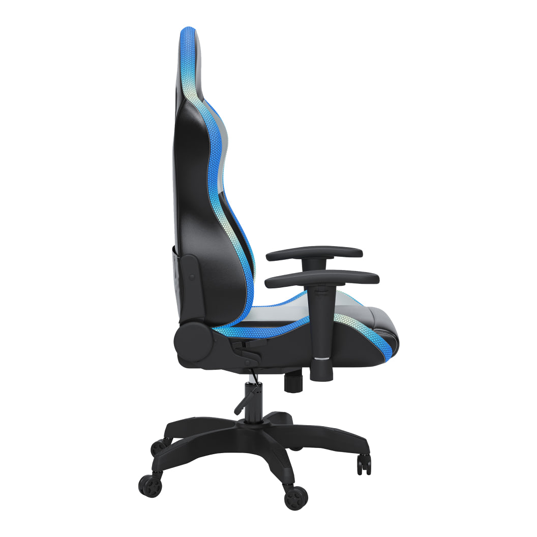 Chaise de bureau pivotante aspect cuir bicolore - Lynxtyn