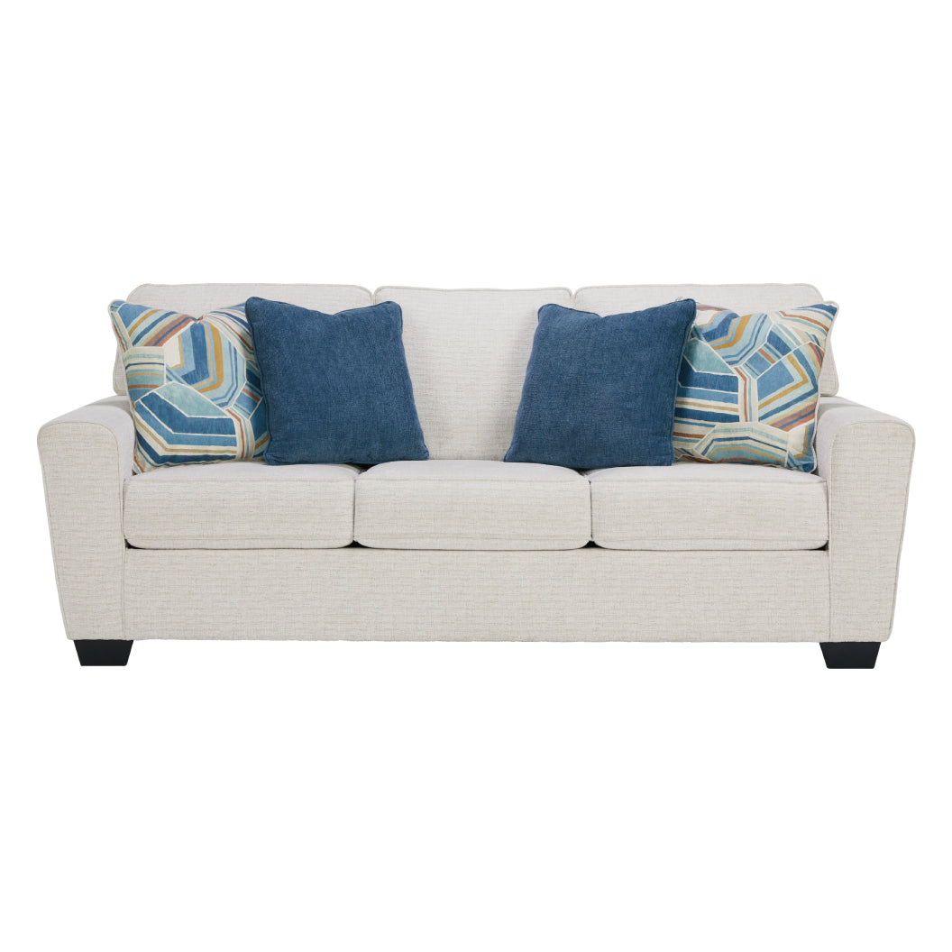Sofa en tissu texturé avec coussins - Cashton