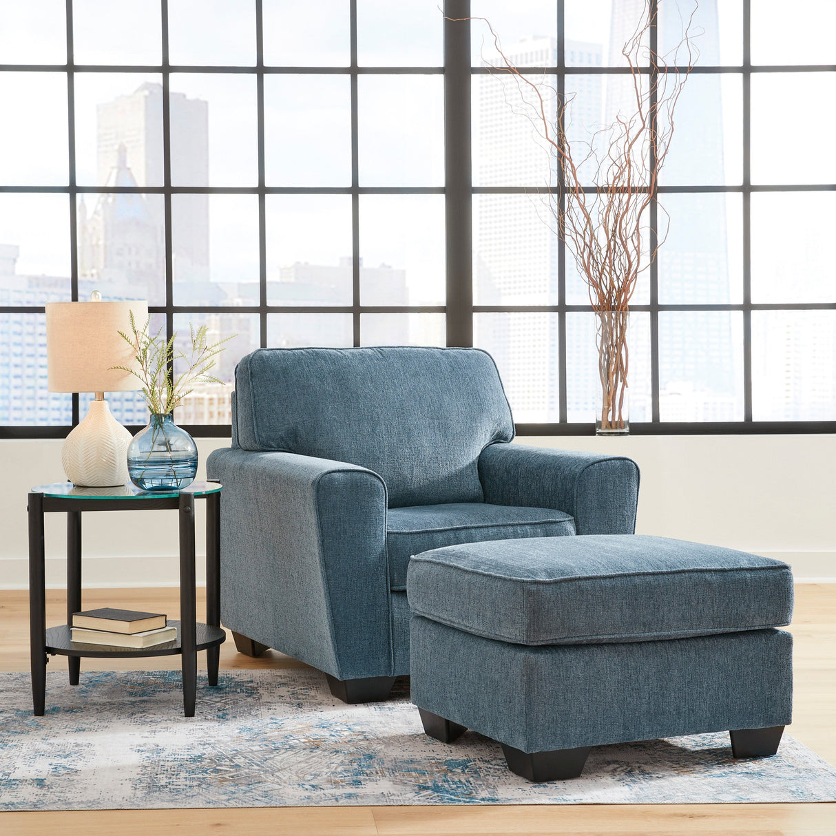 Ottoman en tissu texturé - Cashton