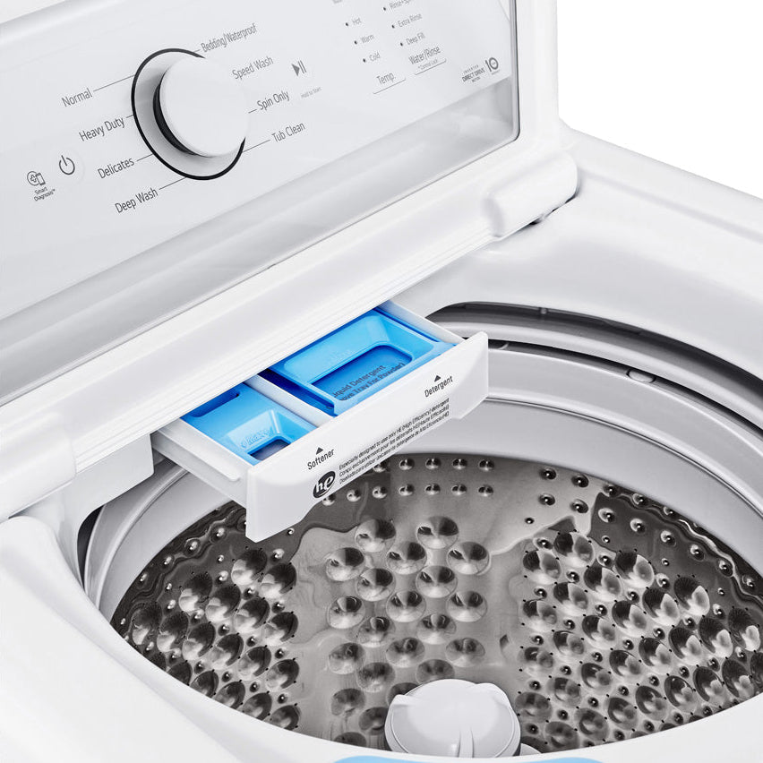 Laveuse à chargement vertical 27 po, 4,8 pi³ Blanc avec Technologie TurboDrum™