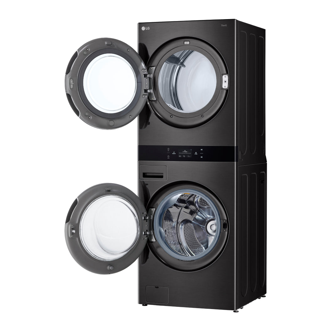 Tour de lavage chargement frontal 32 po 5,8 pi³/7,4 pi³ Inox noir