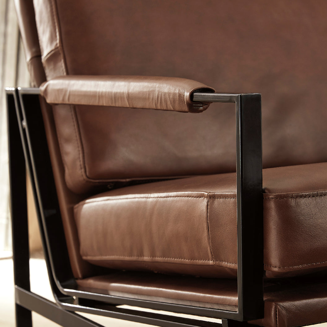 Chaise d'appoint en cuir - Puckman