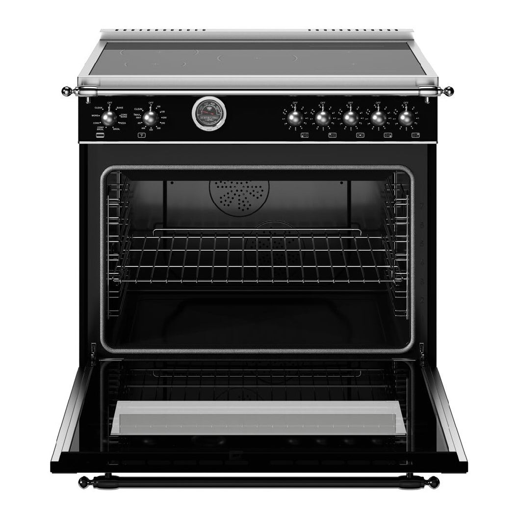 Cuisinière à induction 36 po, 5,7 pi³ Inox noir - Série Héritage avec Air Fry
