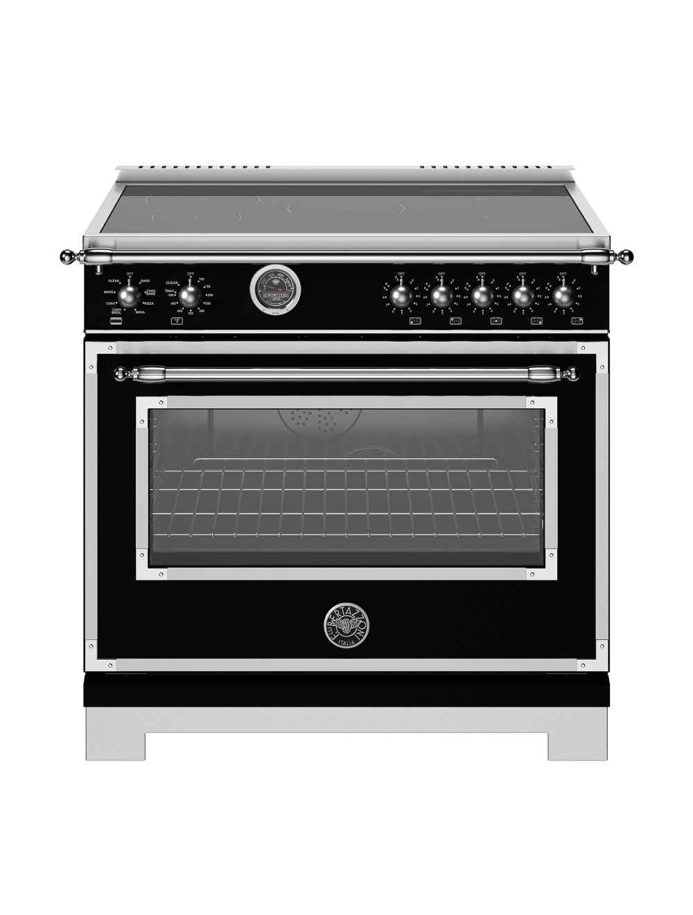 Cuisinière à induction 36 po, 5,7 pi³ Inox noir - Série Héritage avec Air Fry