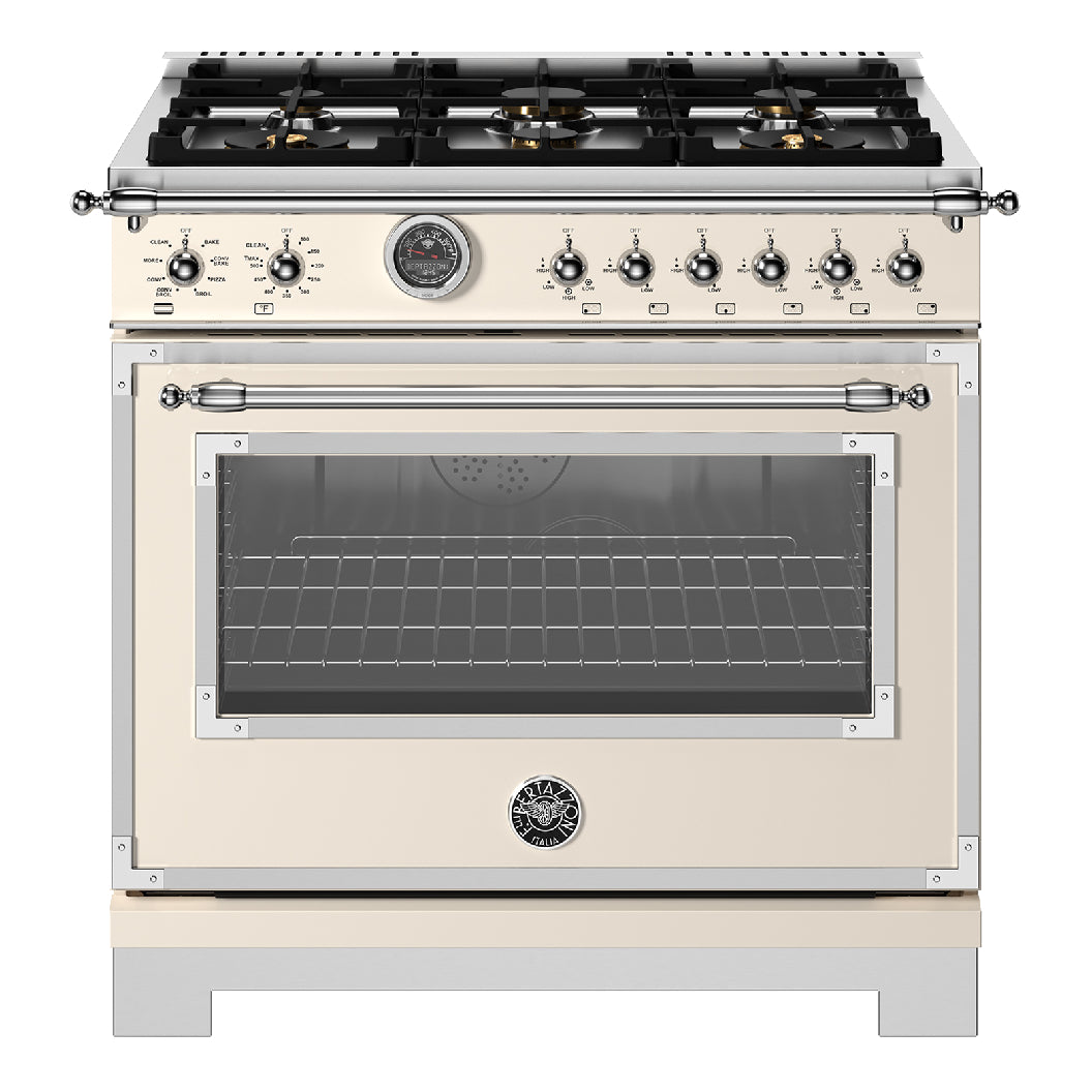 Cuisinière biénergie 36 po, 5,7 pi³ avec 6 brûleurs - Série Heritage