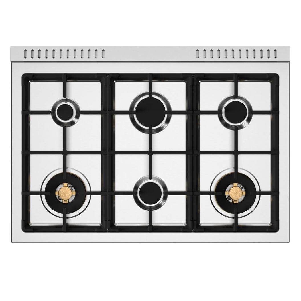 Cuisinière biénergie 36 po, 5,7 pi³ avec 6 brûleurs - Série Heritage