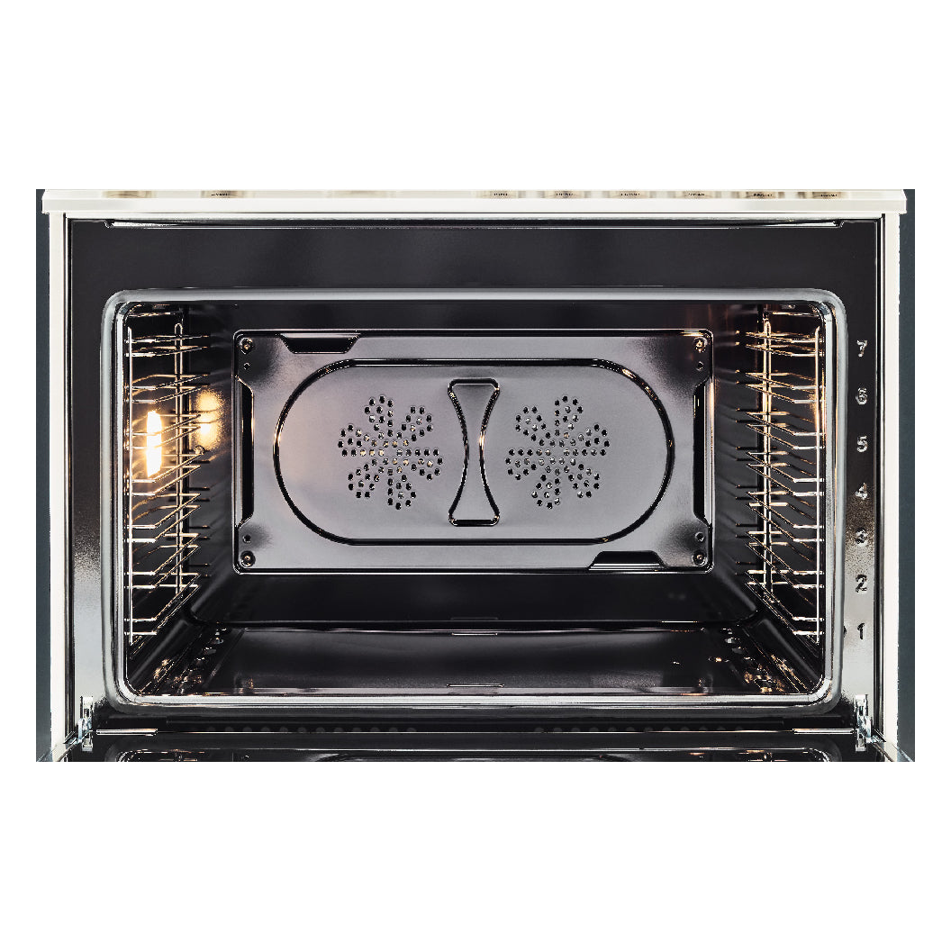 Cuisinière biénergie 36 po, 5,7 pi³ Inox - Série Héritage avec Air Fry et 6 brûleurs