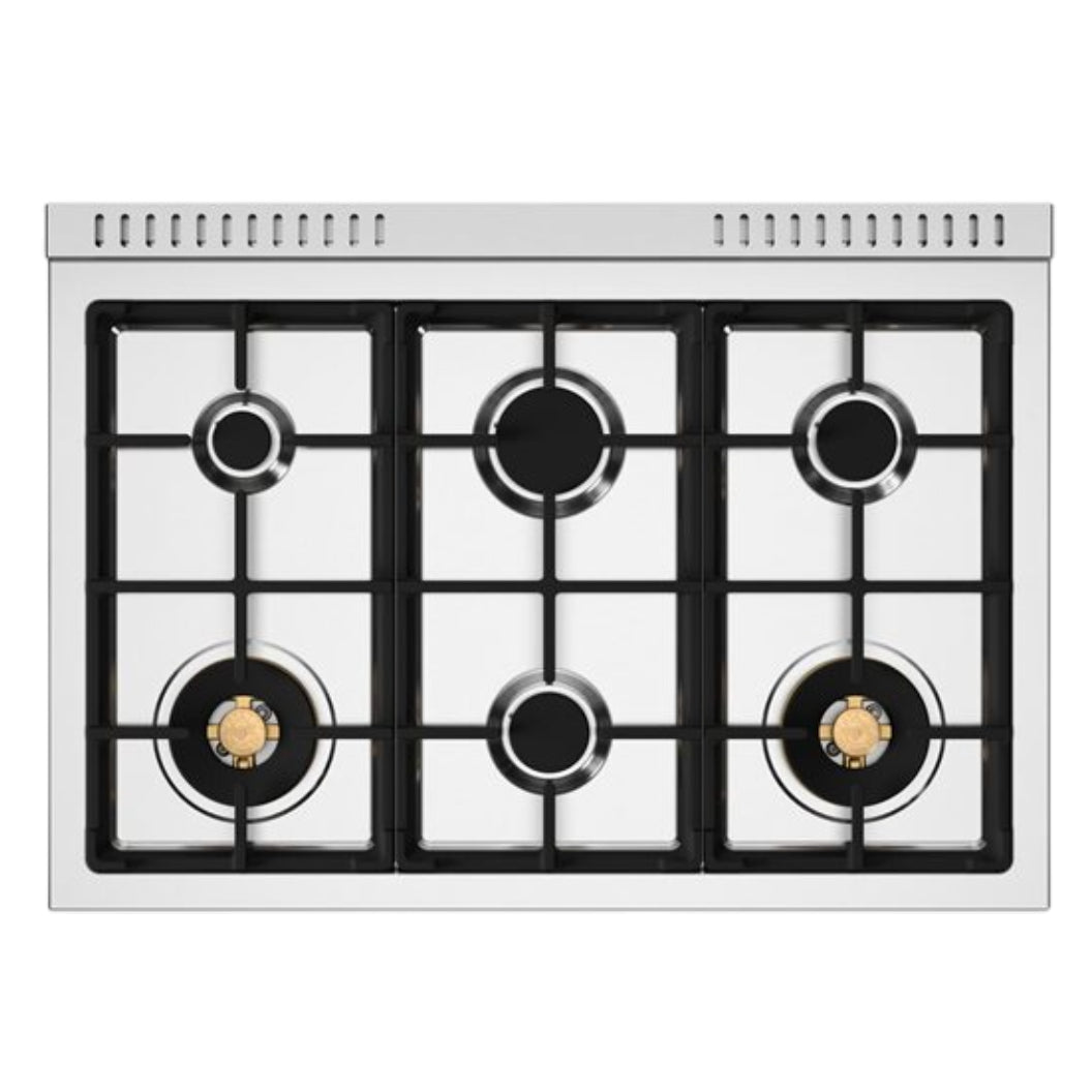 Cuisinière biénergie 36 po, 5,7 pi³ Inox - Série Héritage avec Air Fry et 6 brûleurs