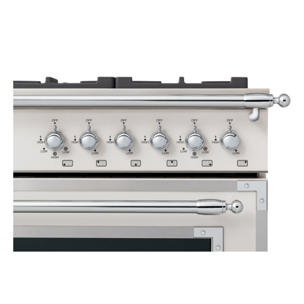 Cuisinière biénergie 36 po, 5,7 pi³ Inox - Série Héritage avec Air Fry et 6 brûleurs