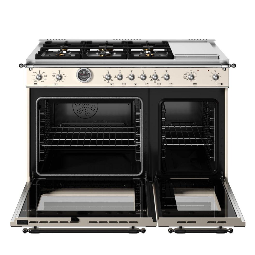 Cuisinière biénergie avec plaque de cuisson électrique 48po - Série Heritage