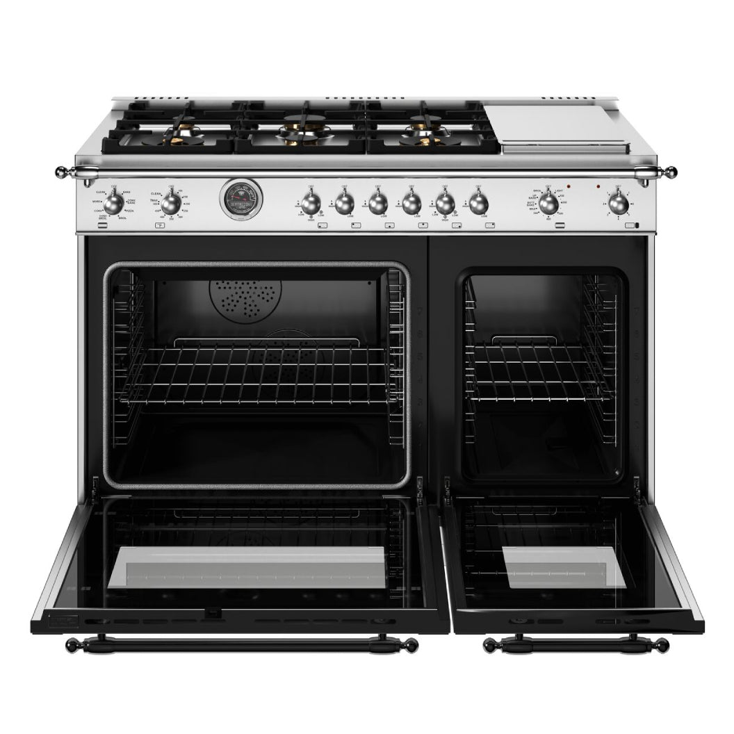 Cuisinière biénergie avec plaque de cuisson électrique 48po - Série Heritage