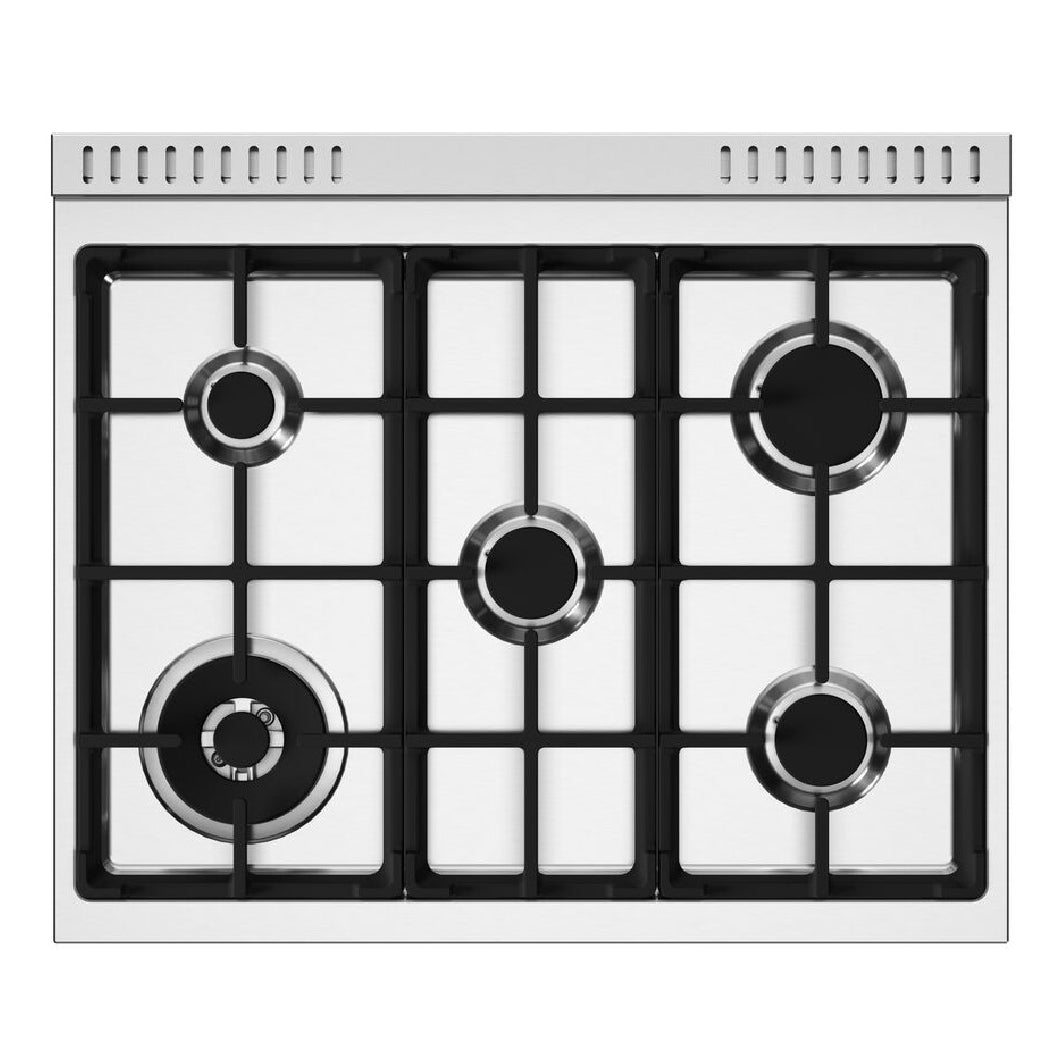 Cuisinière biénergie 30 po, 4,7 pi³ Noir - Série Master avec 5 brûleurs & convection double