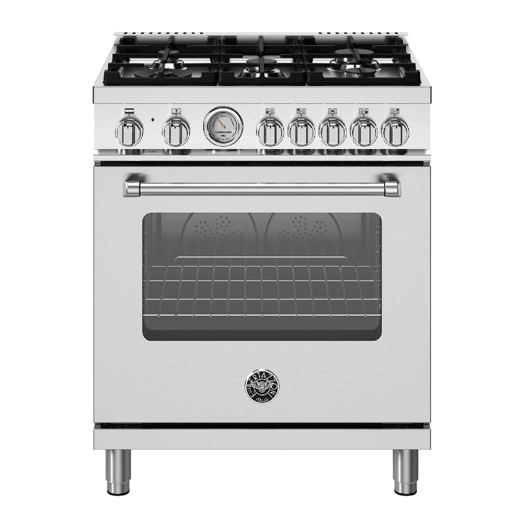 Cuisinière biénergie 30 po, 4,7 pi³ Inox - Série Master avec 5 brûleurs et convection double