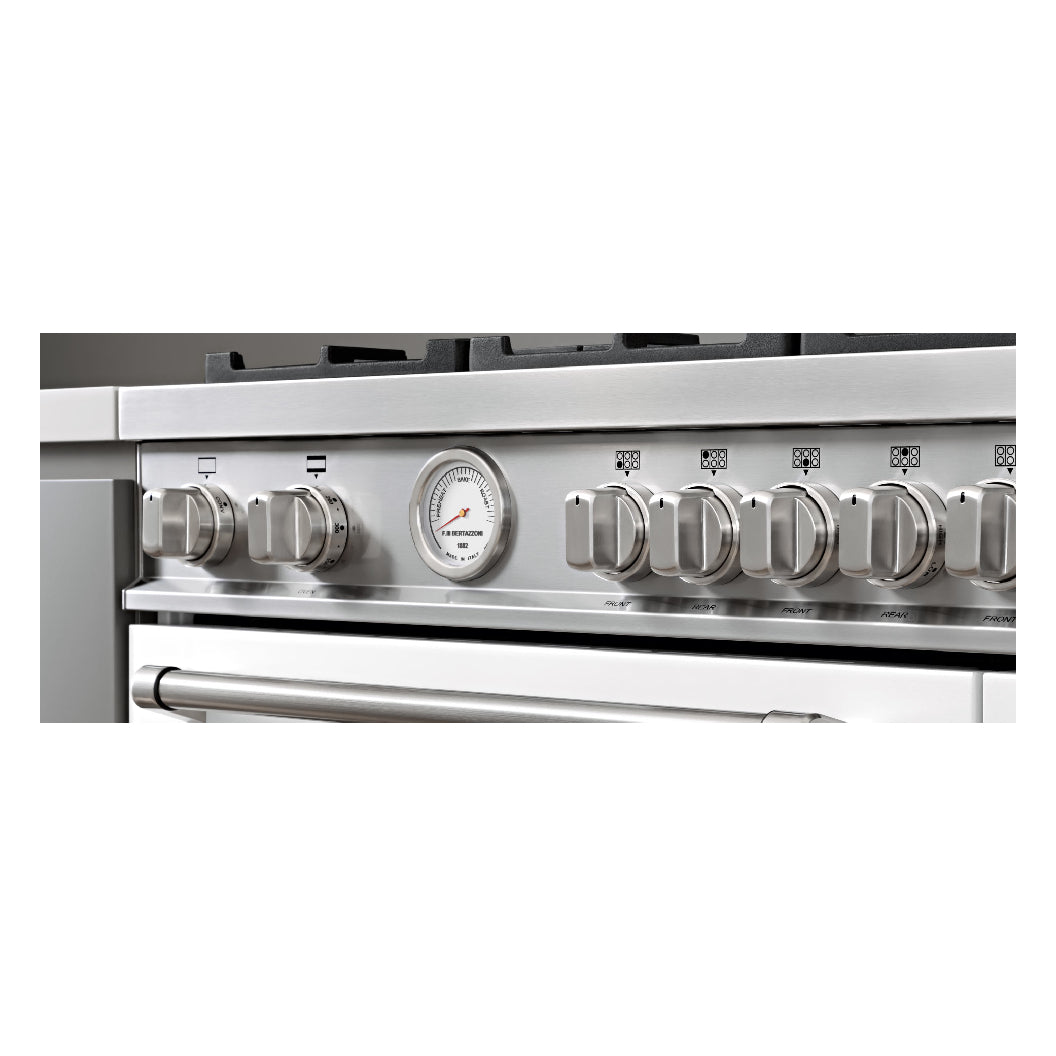 Cuisinière au gaz 30 po, 4,7 pi³ Blanc - Série Master avec 5 brûleurs MonoBloc en fonte