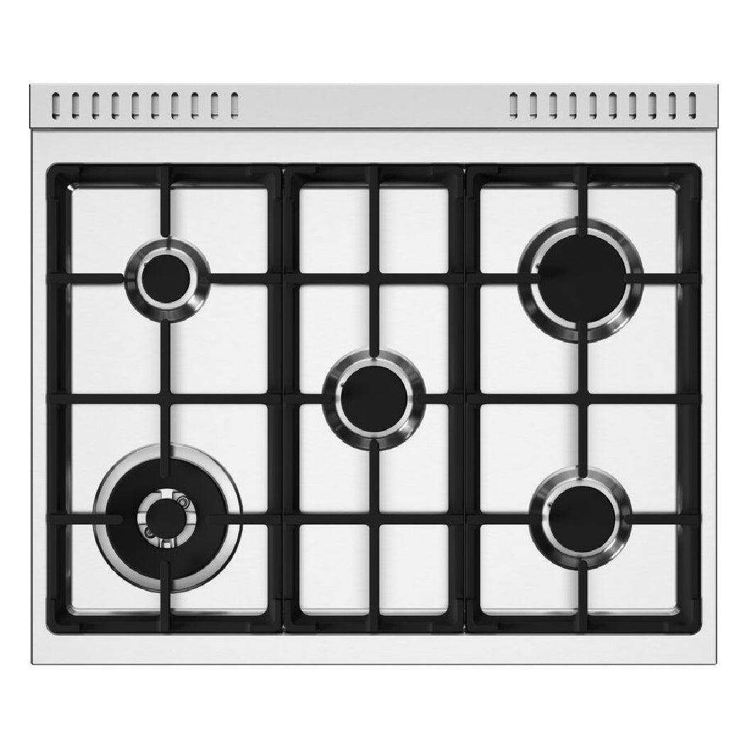 Cuisinière au gaz 30 po, 4,7 pi³ noir - Série Master avec 5 brûleurs MonoBloc en fonte