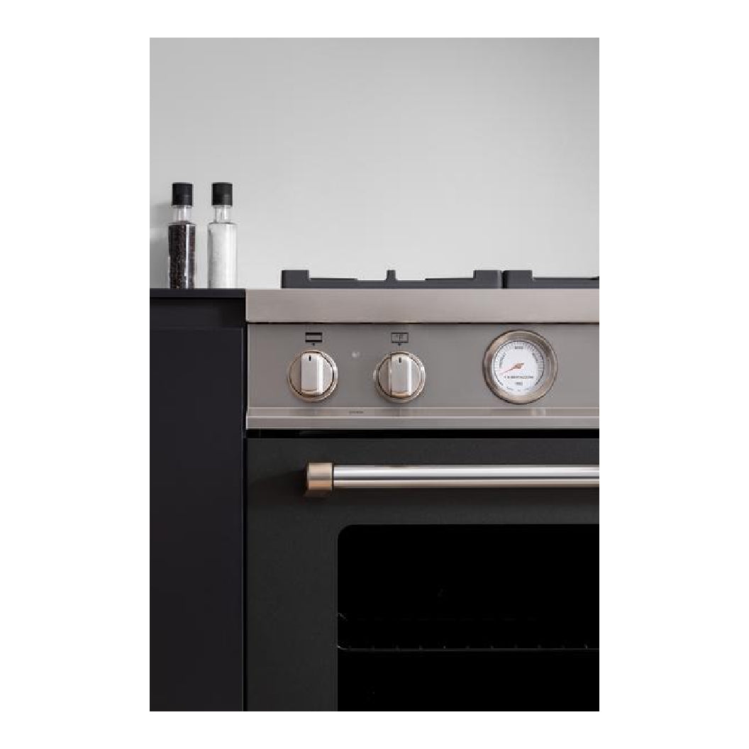 Cuisinière au gaz 30 po, 4,7 pi³ noir - Série Master avec 5 brûleurs MonoBloc en fonte