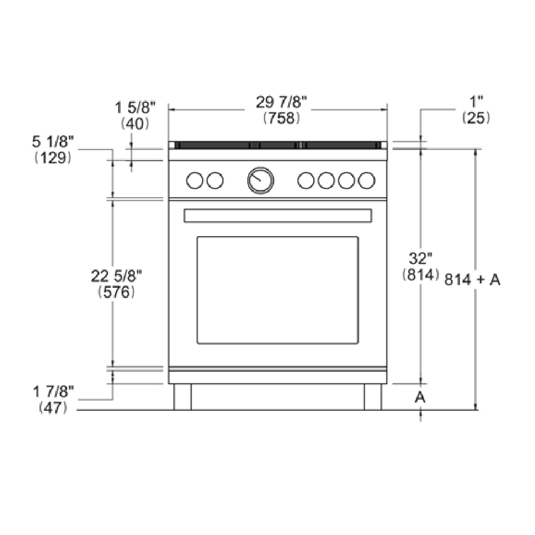 Cuisinière à gaz 30 po, 4,7 pi³ - Série Master