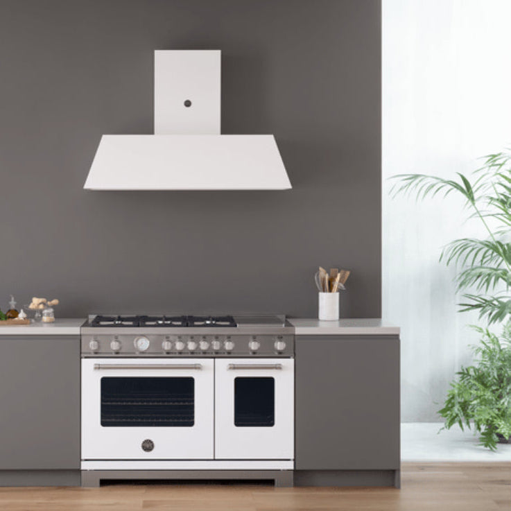 Cuisinière double au gaz 48 po, 4,7 pi³ / 2,4 pi³ avec plaque de cuisson intégrée - Série Master