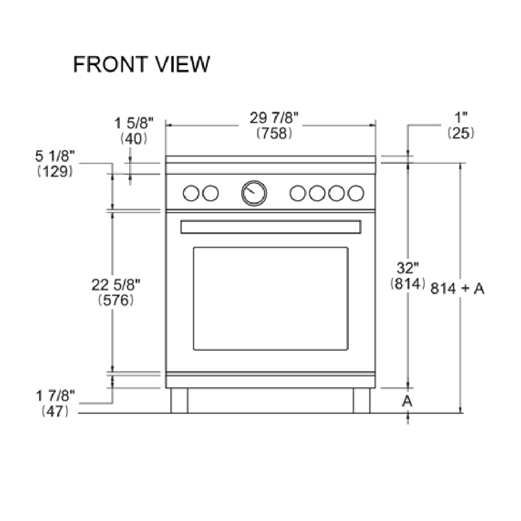 Cuisinière à induction 30 po, 4,7 pi³ Inox - Série Professional avec double convection
