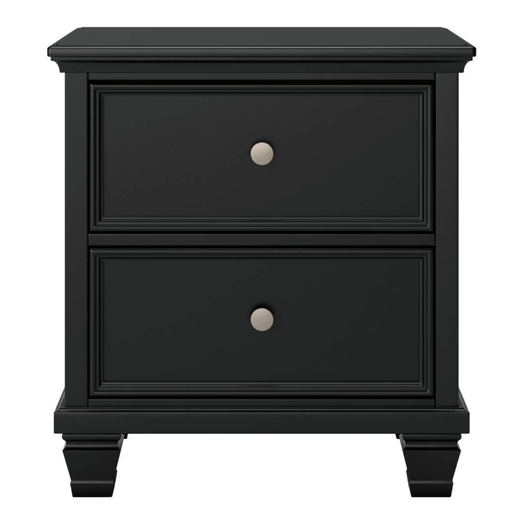 Table de chevet Noir en bois - Lanolee