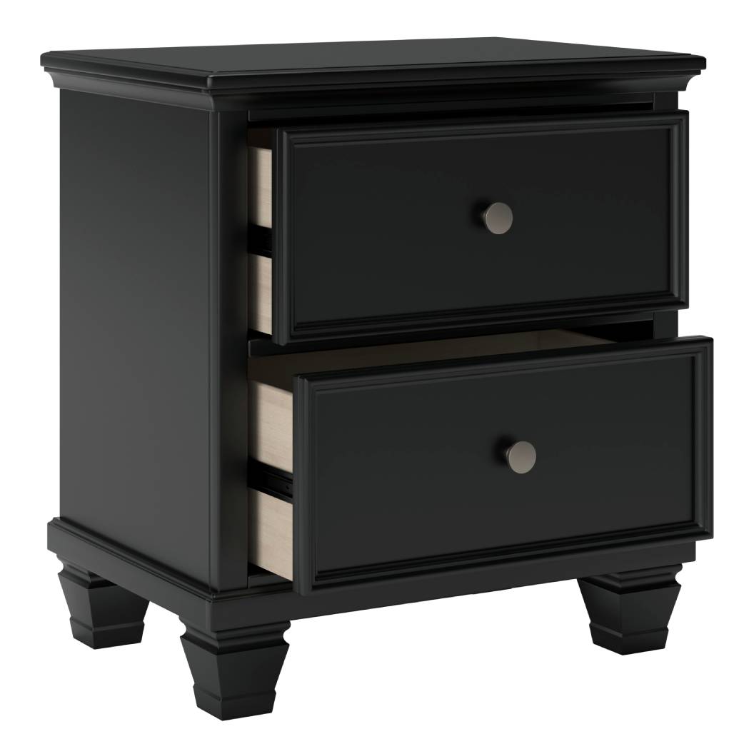 Table de chevet Noir en bois - Lanolee