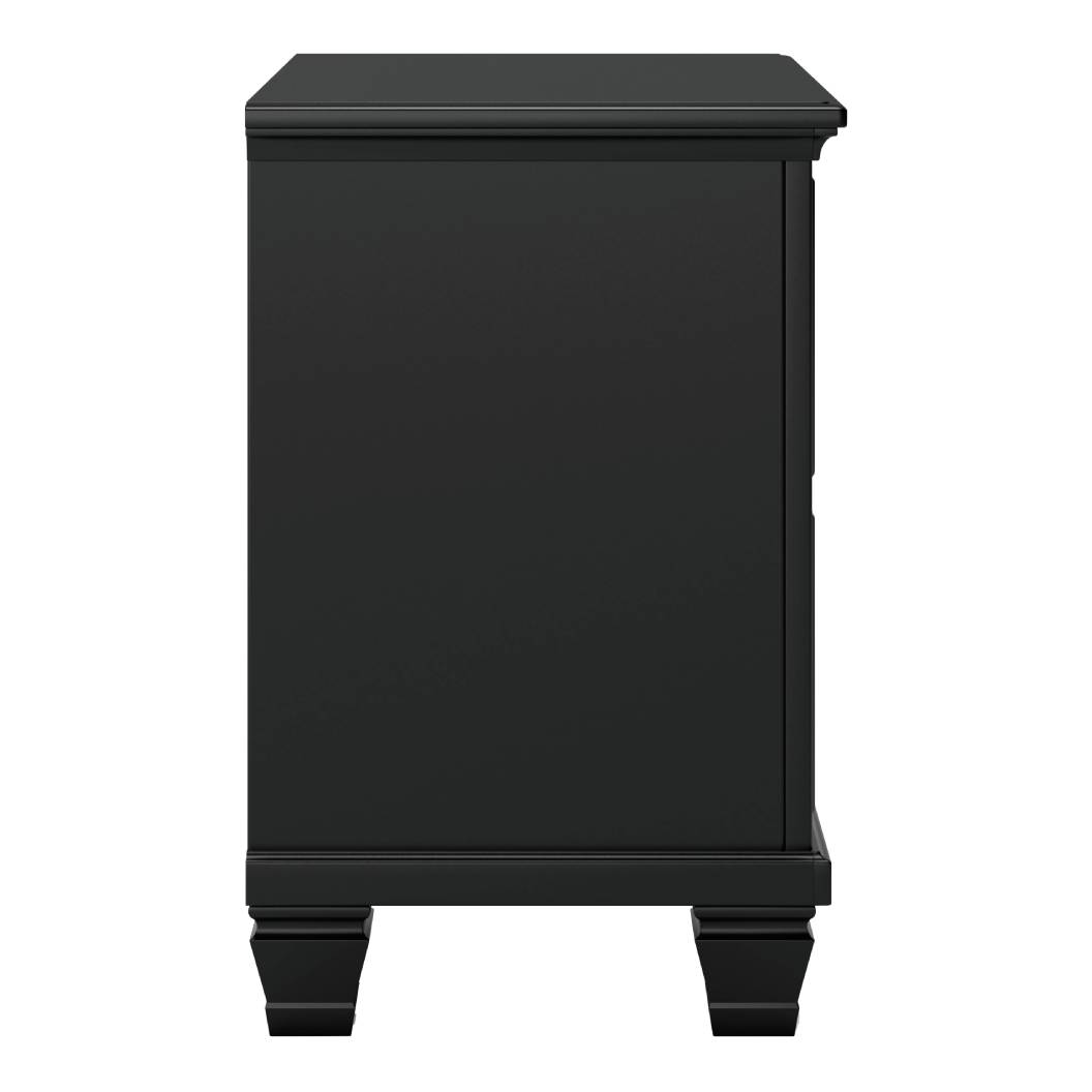 Table de chevet Noir en bois - Lanolee