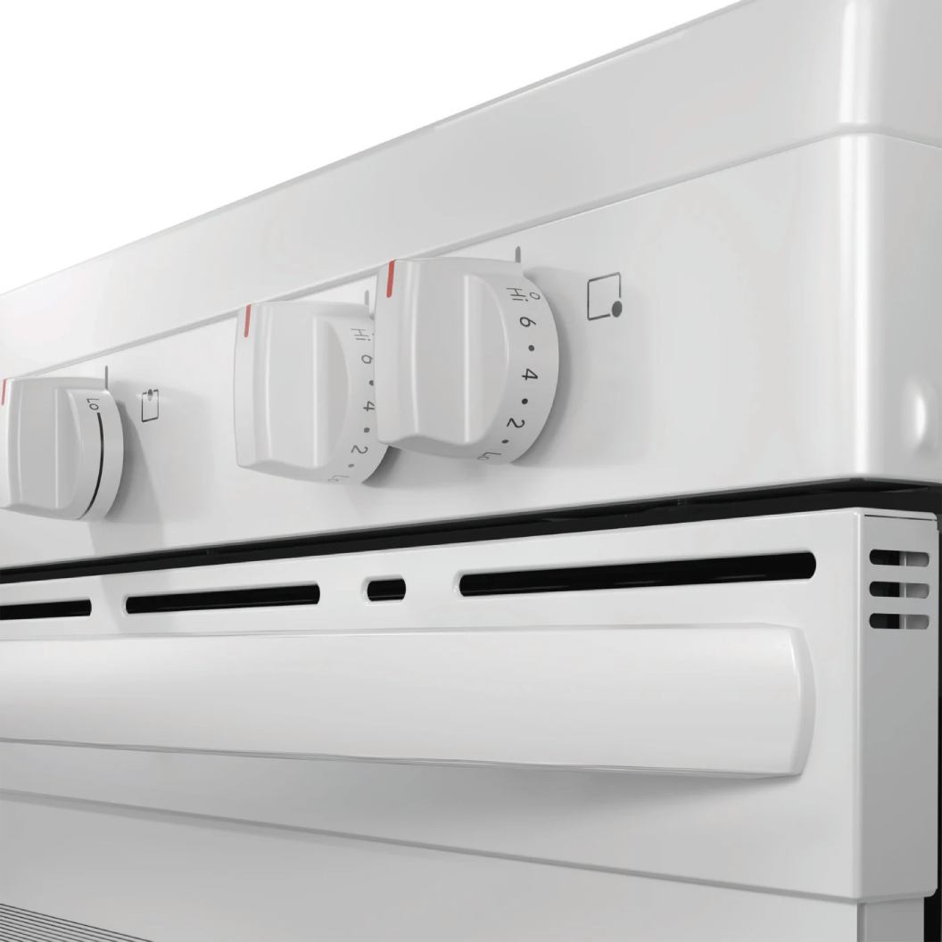 Cuisinière électrique 30 po, 5,3 pi³ Blanc avec 5 éléments