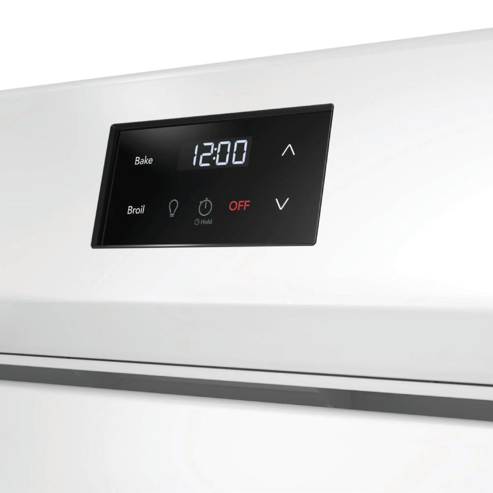Cuisinière électrique 30 po, 5,3 pi³ Blanc avec Élément SpaceWise® et Quick Broil