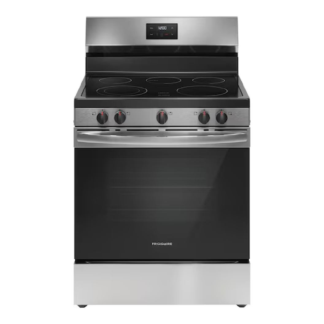 Cuisinière électrique 30 po, 5,3 pi³ Inox avec 5 éléments