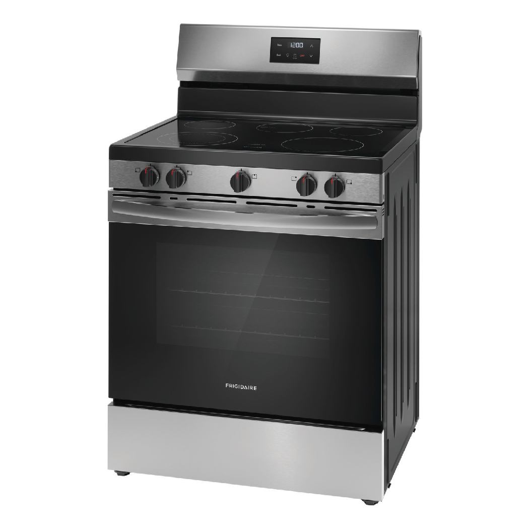 Cuisinière électrique 30 po, 5,3 pi³ Inox avec 5 éléments