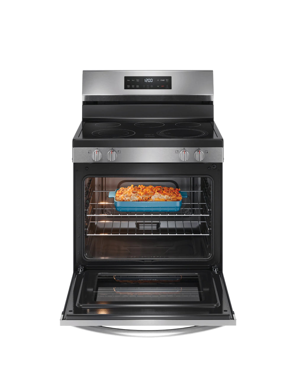 Cuisinière électrique 30 po, 5,3 pi³ Inox avec EvenTempMC et 5 zones de cuisson